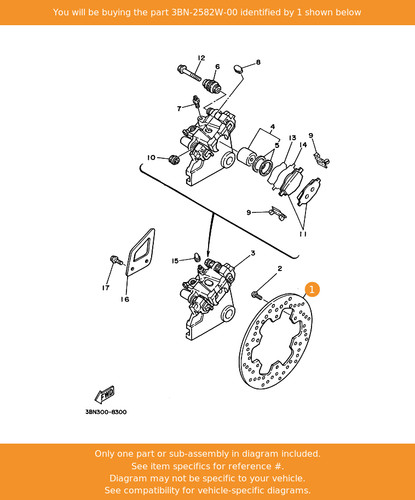 Yamaha disc rear brake 2 - rear,
