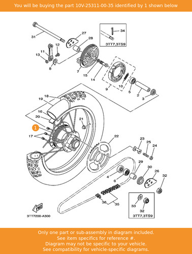Yamaha hub rear - yamaha,
