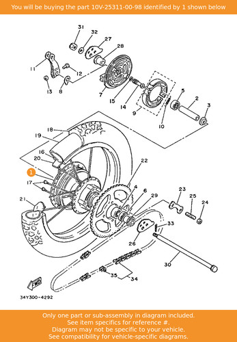 Yamaha hub rear - hub,,