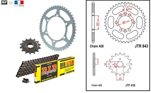 Chain kit 428 - sprocket, 15