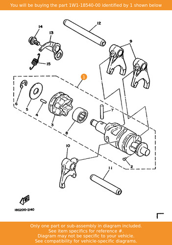 Yamaha shift cam assy - cam,