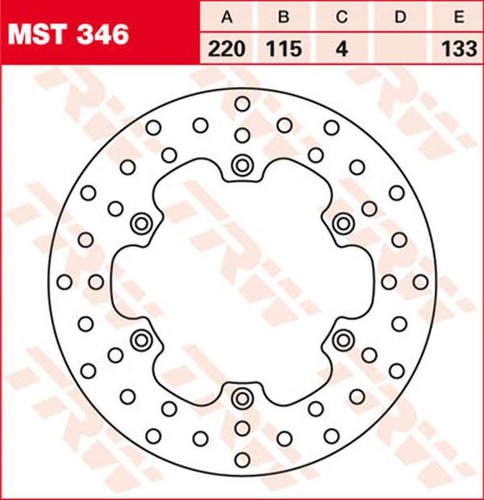 Trw round fixed - brake, rotor